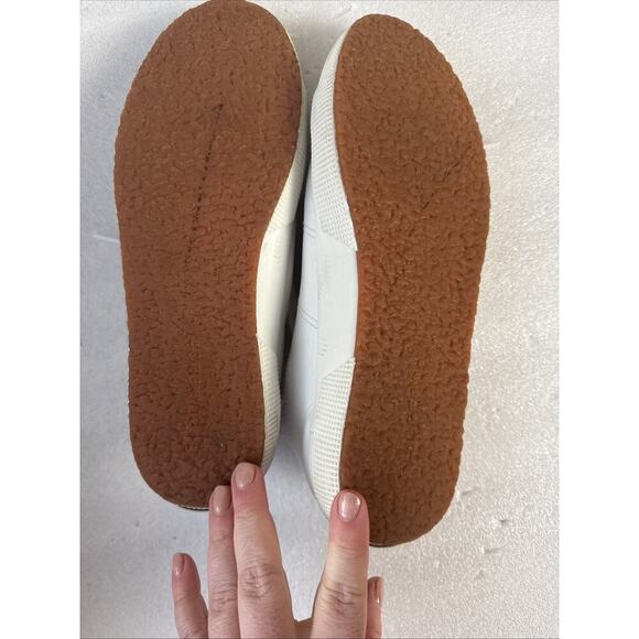 Superga Shoes Sneakers 39.5 white Leather Low Top  US Men’s 7 women’s 8.5 - Picture 12 of 16